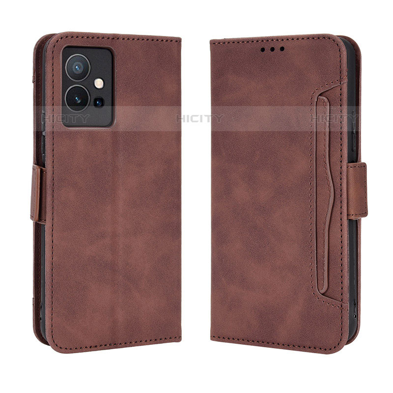 Funda de Cuero Cartera con Soporte Carcasa BY3 para Vivo iQOO Z6 5G Marron