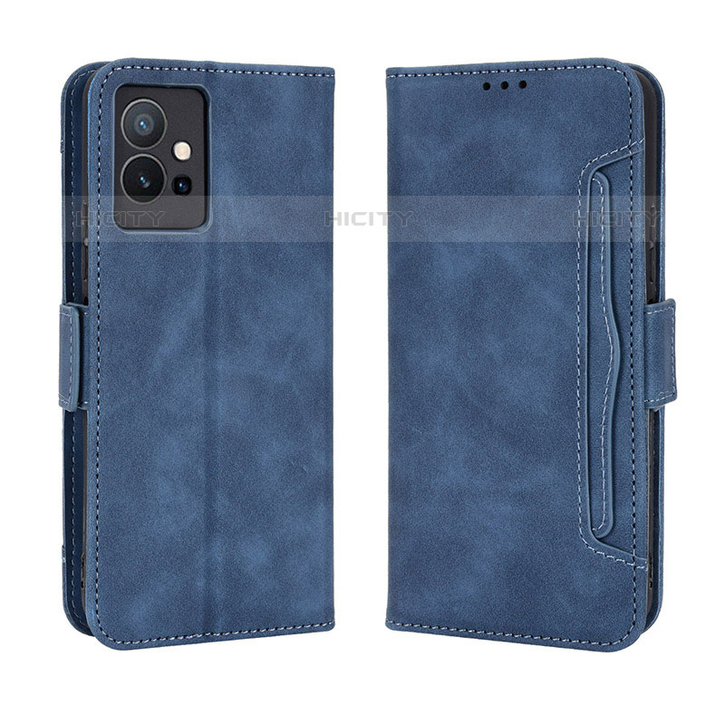 Funda de Cuero Cartera con Soporte Carcasa BY3 para Vivo T1 5G India Azul