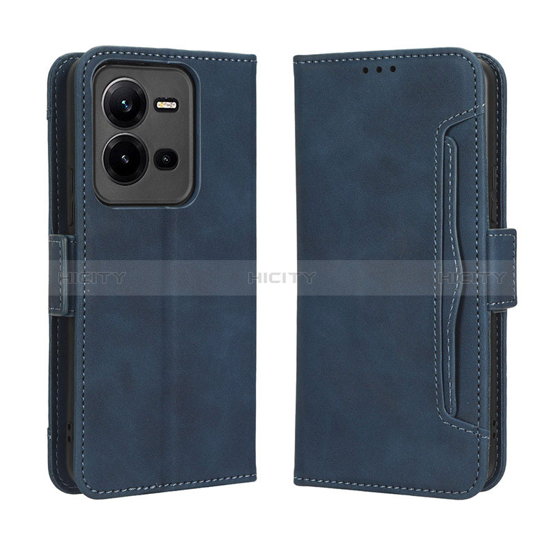 Funda de Cuero Cartera con Soporte Carcasa BY3 para Vivo V25e Azul