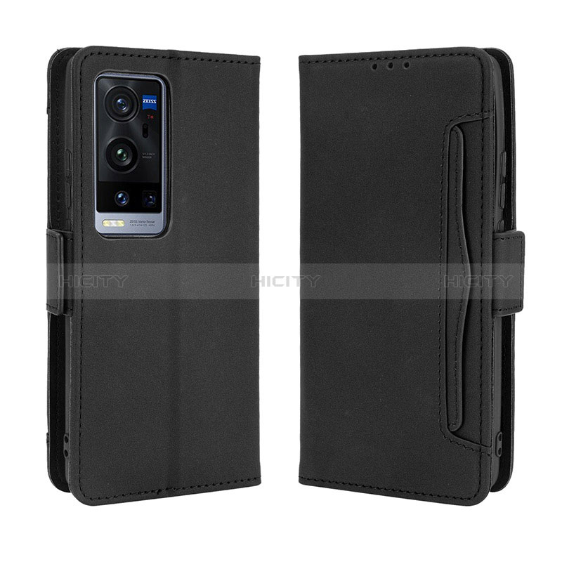 Funda de Cuero Cartera con Soporte Carcasa BY3 para Vivo X60 Pro+ Plus 5G Negro