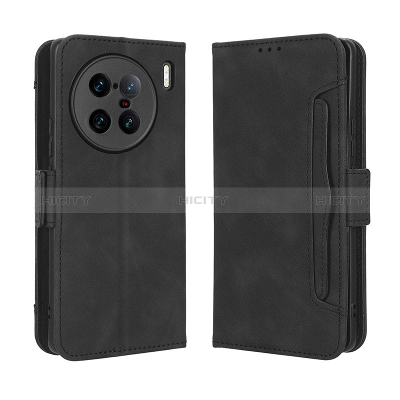 Funda de Cuero Cartera con Soporte Carcasa BY3 para Vivo X90 Pro+ Plus 5G Negro