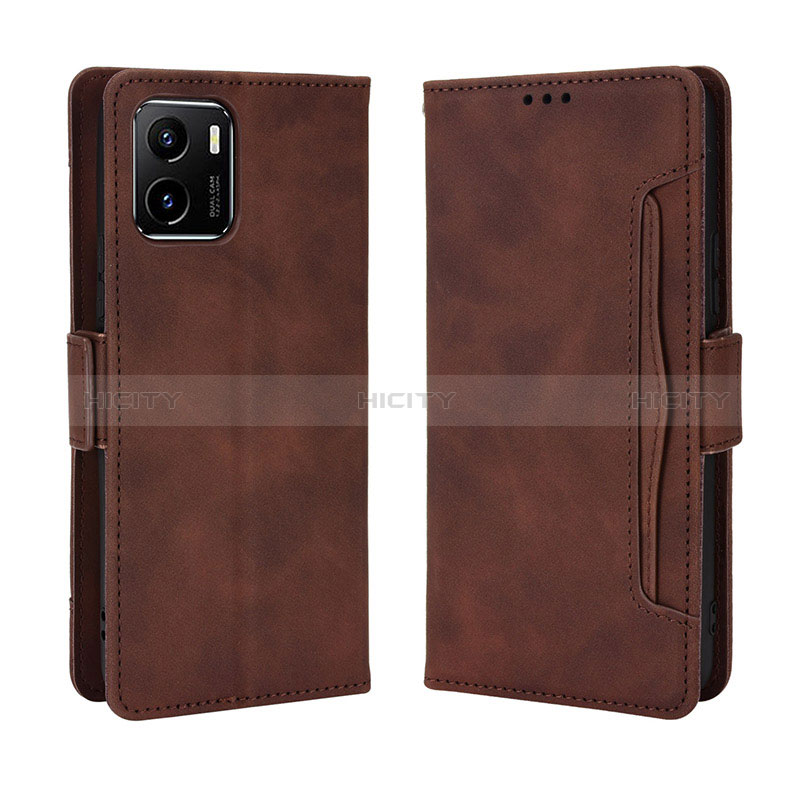 Funda de Cuero Cartera con Soporte Carcasa BY3 para Vivo Y15C Marron