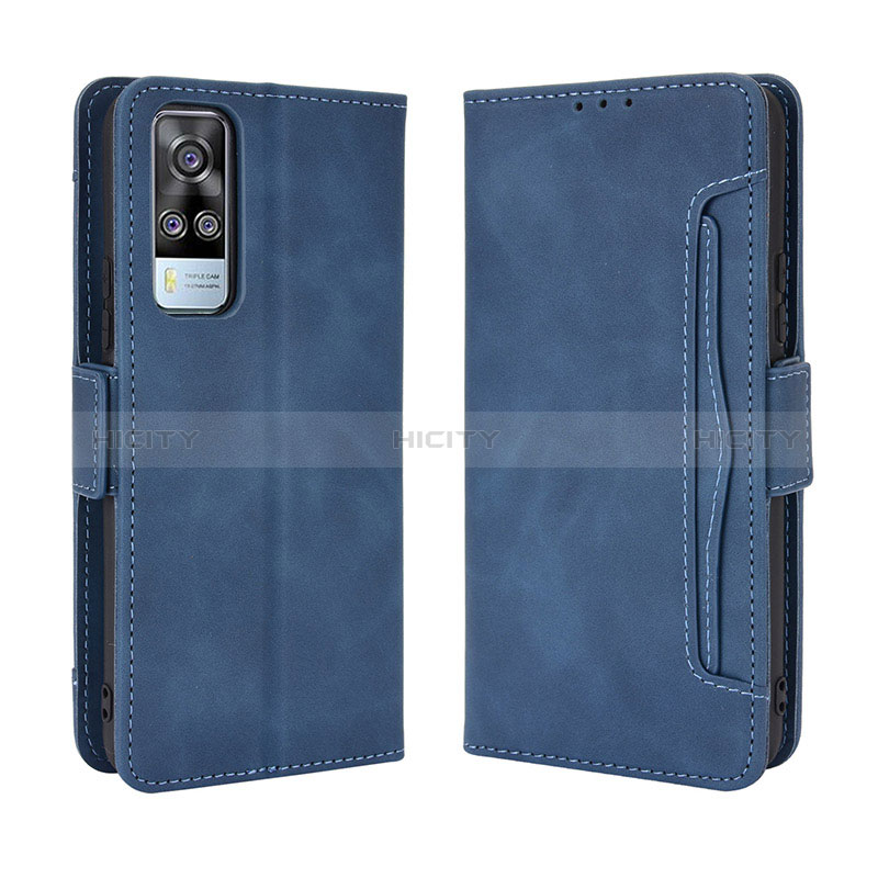 Funda de Cuero Cartera con Soporte Carcasa BY3 para Vivo Y53s NFC