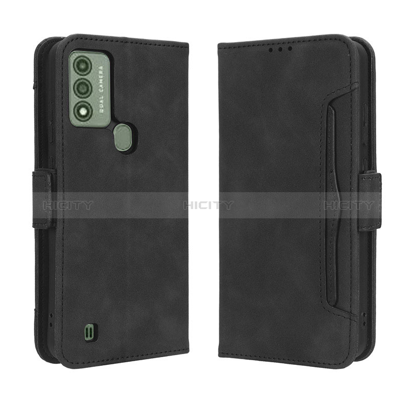 Funda de Cuero Cartera con Soporte Carcasa BY3 para Wiko Voix Negro