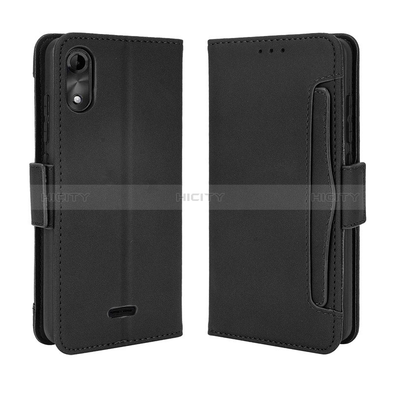 Funda de Cuero Cartera con Soporte Carcasa BY3 para Wiko Y51 Negro