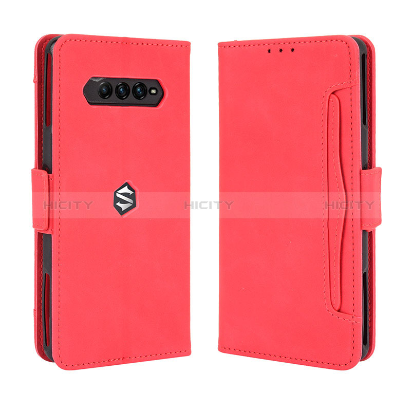 Funda de Cuero Cartera con Soporte Carcasa BY3 para Xiaomi Black Shark 4 Pro 5G Rojo