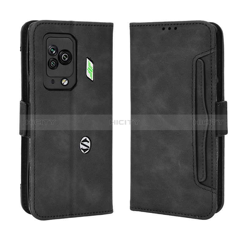 Funda de Cuero Cartera con Soporte Carcasa BY3 para Xiaomi Black Shark 5 Pro 5G Negro