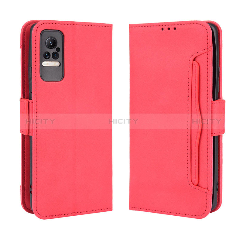 Funda de Cuero Cartera con Soporte Carcasa BY3 para Xiaomi Civi 1S 5G Rojo