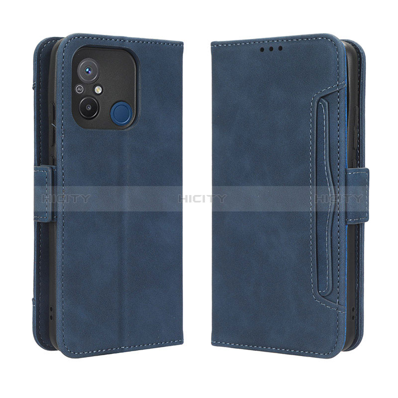 Funda de Cuero Cartera con Soporte Carcasa BY3 para Xiaomi Poco C55 Azul