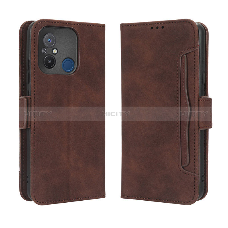 Funda de Cuero Cartera con Soporte Carcasa BY3 para Xiaomi Poco C55 Marron