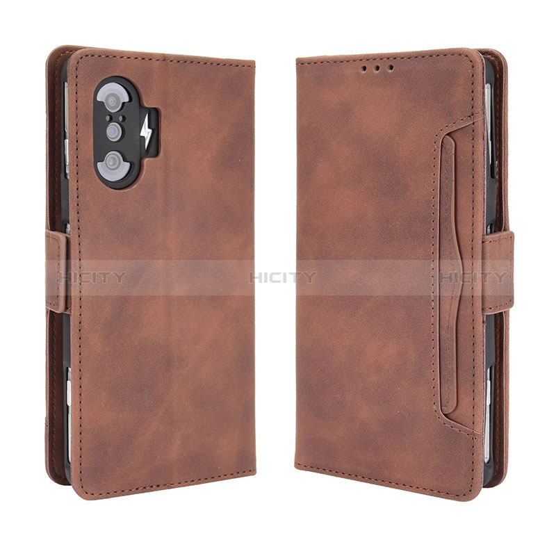 Funda de Cuero Cartera con Soporte Carcasa BY3 para Xiaomi Poco F3 GT 5G Marron