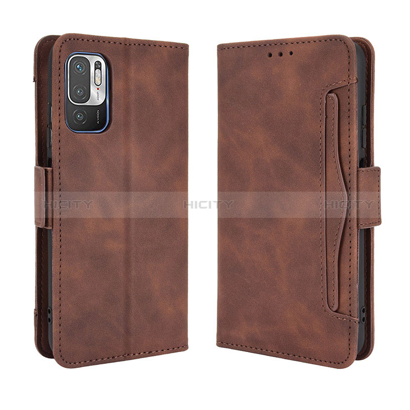 Funda de Cuero Cartera con Soporte Carcasa BY3 para Xiaomi POCO M3 Pro 5G Marron