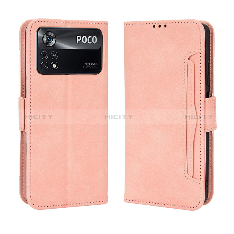 Funda de Cuero Cartera con Soporte Carcasa BY3 para Xiaomi Poco M4 Pro 4G