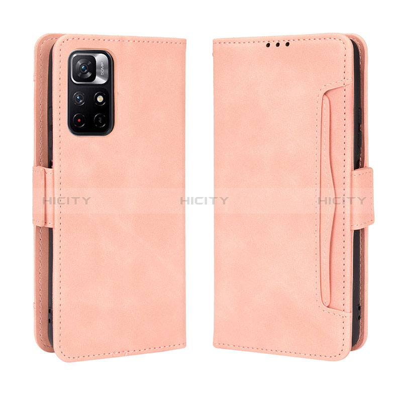 Funda de Cuero Cartera con Soporte Carcasa BY3 para Xiaomi Poco M4 Pro 5G Rosa