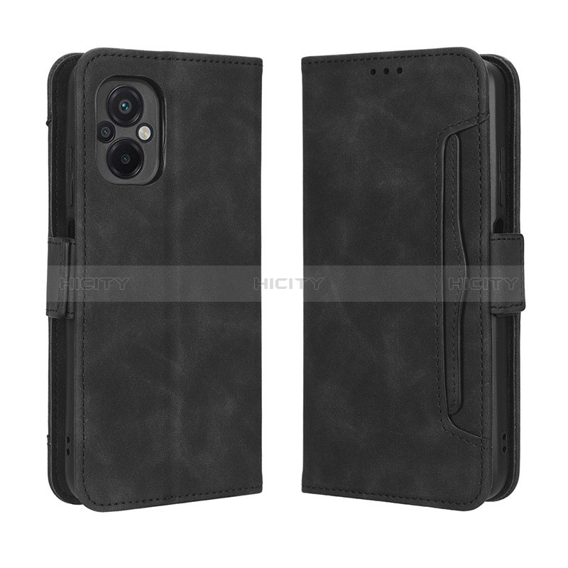 Funda de Cuero Cartera con Soporte Carcasa BY3 para Xiaomi Poco M5 4G Negro