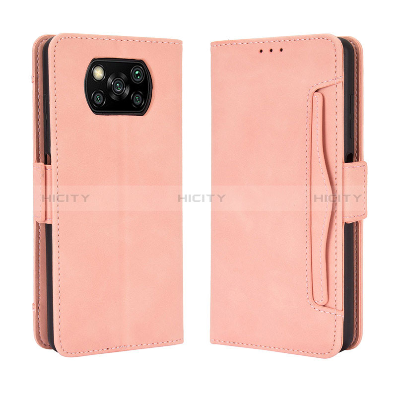 Funda de Cuero Cartera con Soporte Carcasa BY3 para Xiaomi Poco X3 NFC