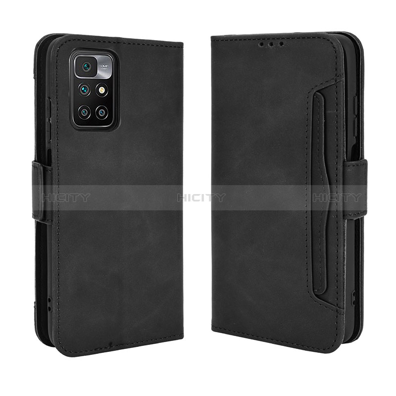 Funda de Cuero Cartera con Soporte Carcasa BY3 para Xiaomi Redmi 10 (2022) Negro