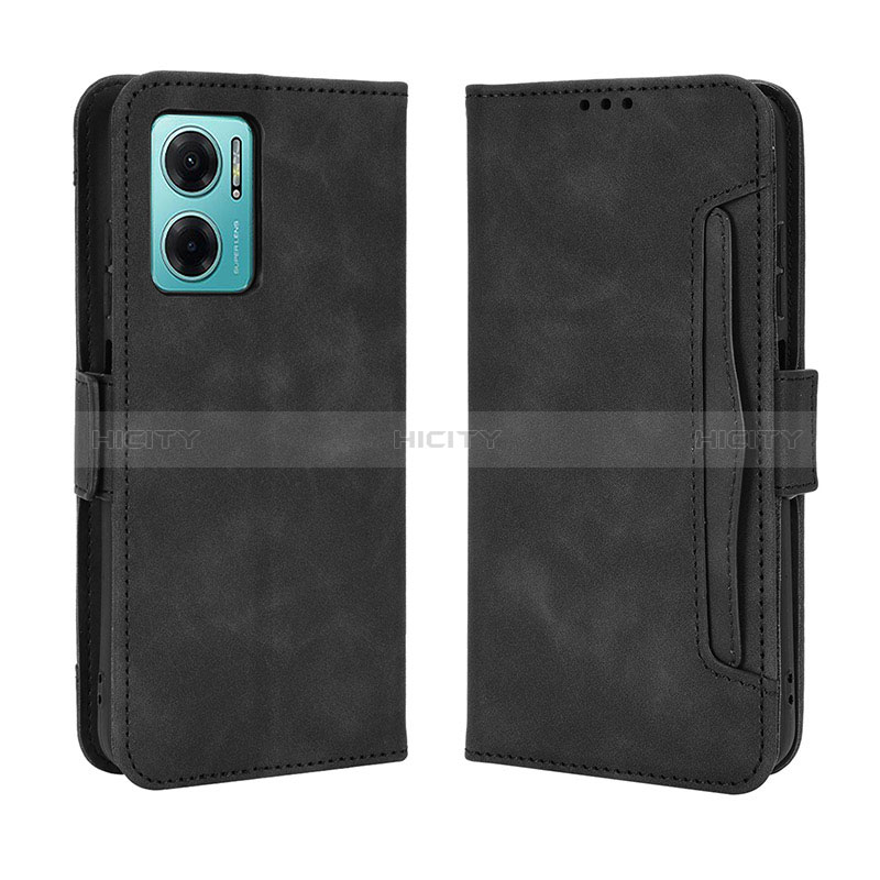 Funda de Cuero Cartera con Soporte Carcasa BY3 para Xiaomi Redmi 10 5G Negro