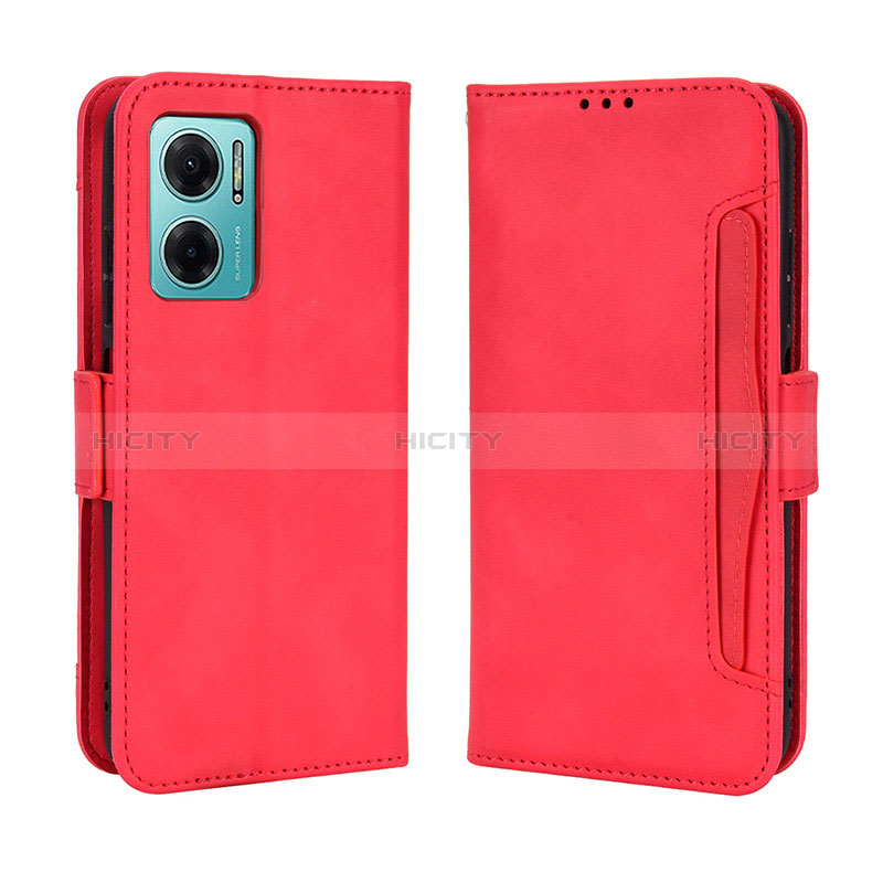 Funda de Cuero Cartera con Soporte Carcasa BY3 para Xiaomi Redmi 10 5G Rojo