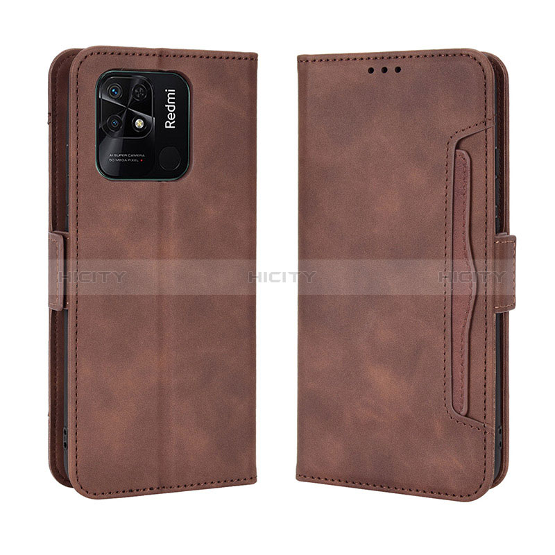 Funda de Cuero Cartera con Soporte Carcasa BY3 para Xiaomi Redmi 10C 4G Marron