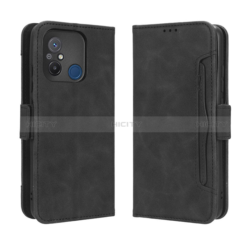 Funda de Cuero Cartera con Soporte Carcasa BY3 para Xiaomi Redmi 12C 4G Negro