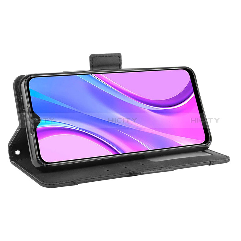 Funda de Cuero Cartera con Soporte Carcasa BY3 para Xiaomi Redmi 9 Prime India