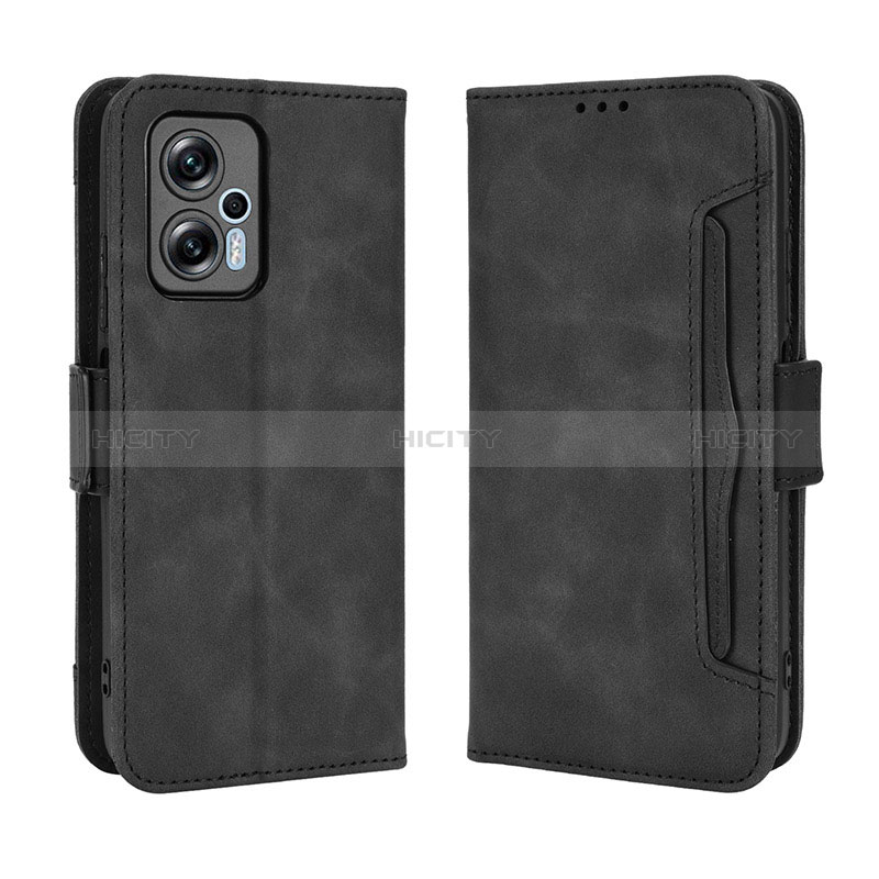 Funda de Cuero Cartera con Soporte Carcasa BY3 para Xiaomi Redmi K50i 5G Negro