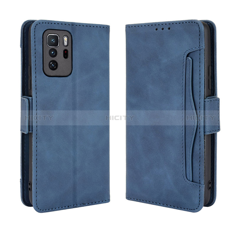 Funda de Cuero Cartera con Soporte Carcasa BY3 para Xiaomi Redmi Note 10 Pro 5G Azul