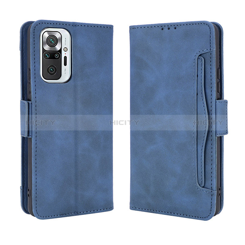 Funda de Cuero Cartera con Soporte Carcasa BY3 para Xiaomi Redmi Note 10 Pro Max Azul