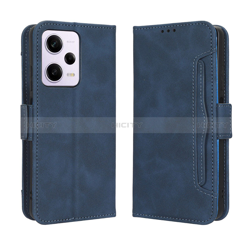 Funda de Cuero Cartera con Soporte Carcasa BY3 para Xiaomi Redmi Note 12 Pro 5G Azul