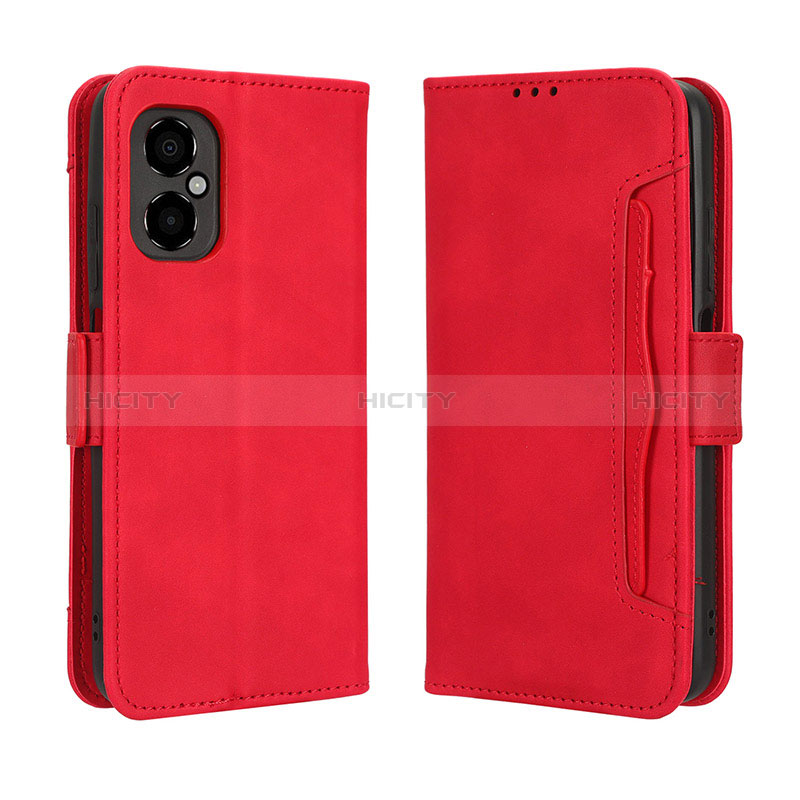 Funda de Cuero Cartera con Soporte Carcasa BY3 para Xiaomi Redmi Note 12R Pro 5G Rojo