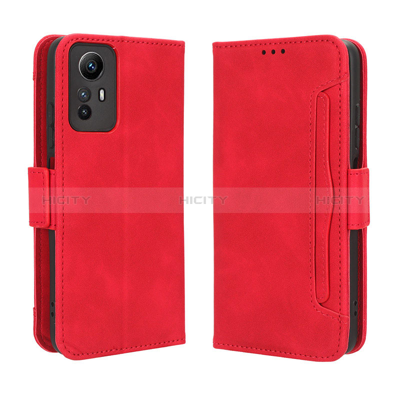 Funda de Cuero Cartera con Soporte Carcasa BY3 para Xiaomi Redmi Note 12S Rojo