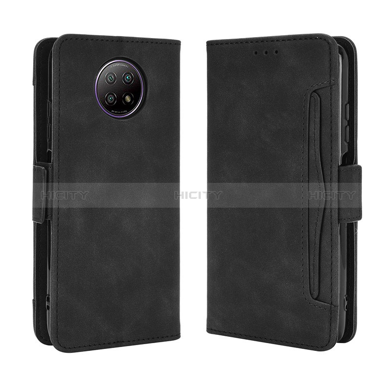 Funda de Cuero Cartera con Soporte Carcasa BY3 para Xiaomi Redmi Note 9T 5G Negro