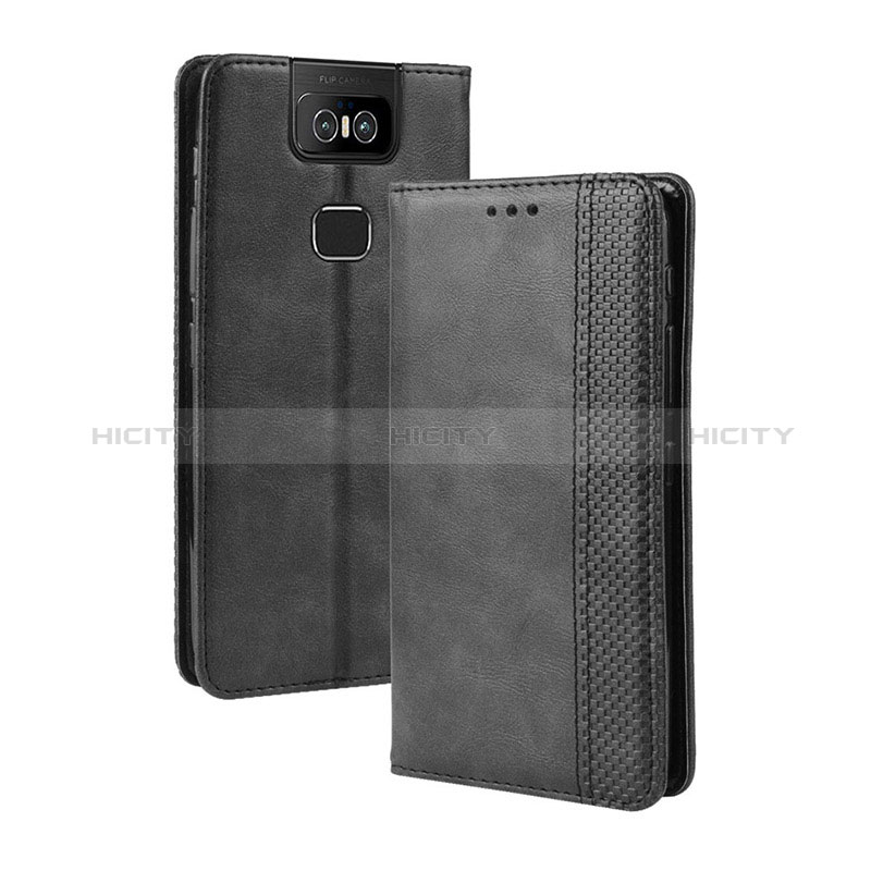 Funda de Cuero Cartera con Soporte Carcasa BY4 para Asus Zenfone 6 ZS630KL