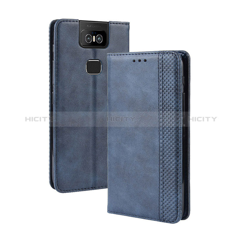 Funda de Cuero Cartera con Soporte Carcasa BY4 para Asus Zenfone 6 ZS630KL