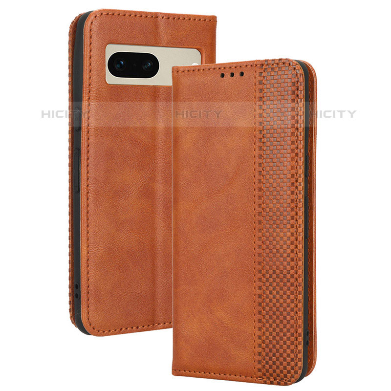 Funda de Cuero Cartera con Soporte Carcasa BY4 para Google Pixel 7 5G Marron