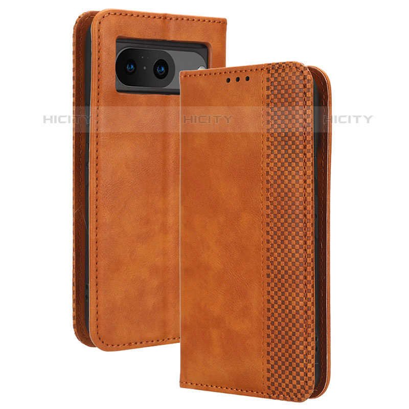 Funda de Cuero Cartera con Soporte Carcasa BY4 para Google Pixel 8 5G Marron