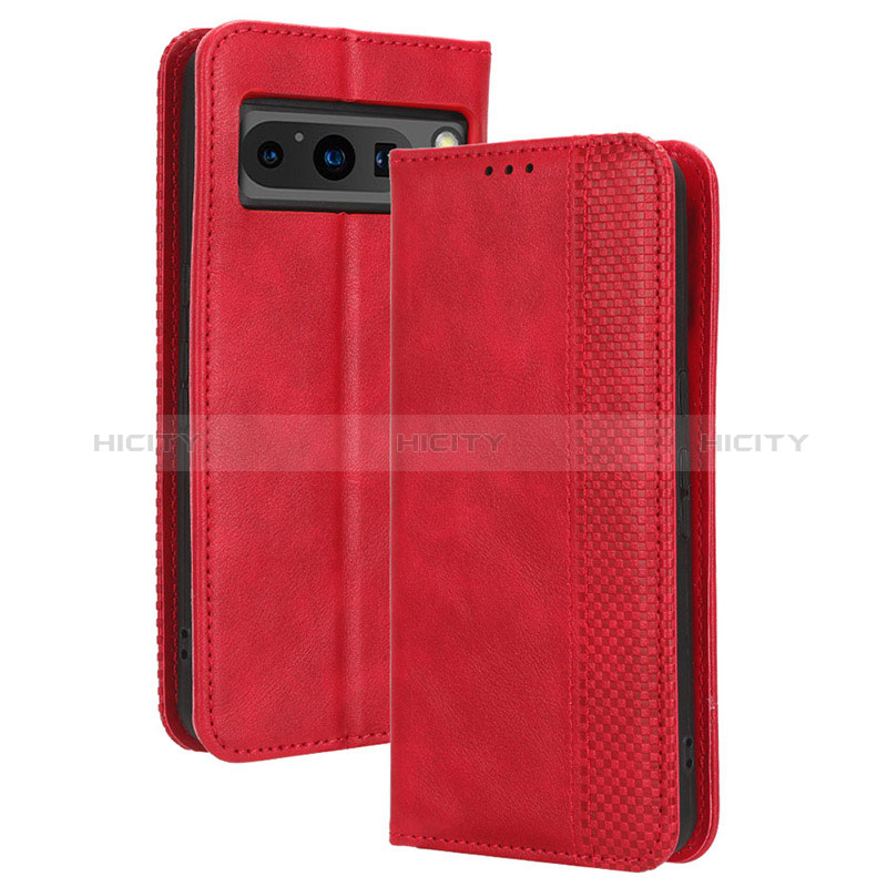 Funda de Cuero Cartera con Soporte Carcasa BY4 para Google Pixel 8 Pro 5G Rojo