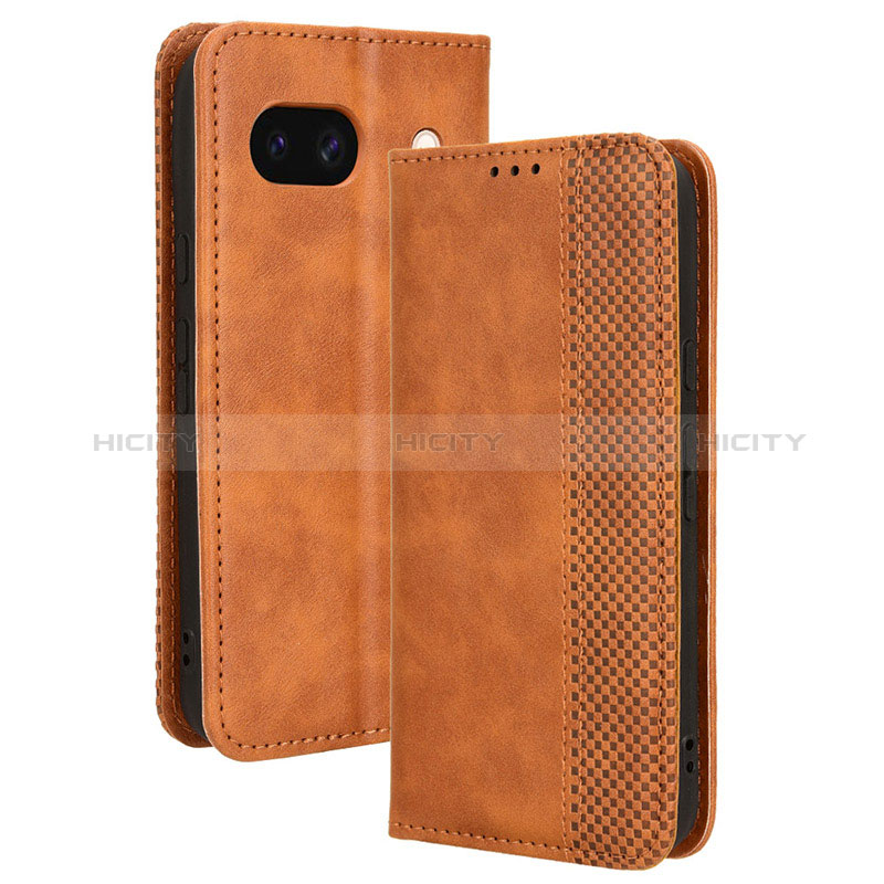 Funda de Cuero Cartera con Soporte Carcasa BY4 para Google Pixel 8a 5G Marron