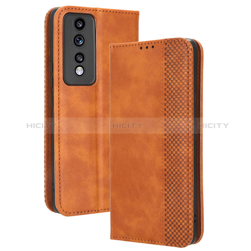 Funda de Cuero Cartera con Soporte Carcasa BY4 para Huawei Honor 80 GT 5G Marron