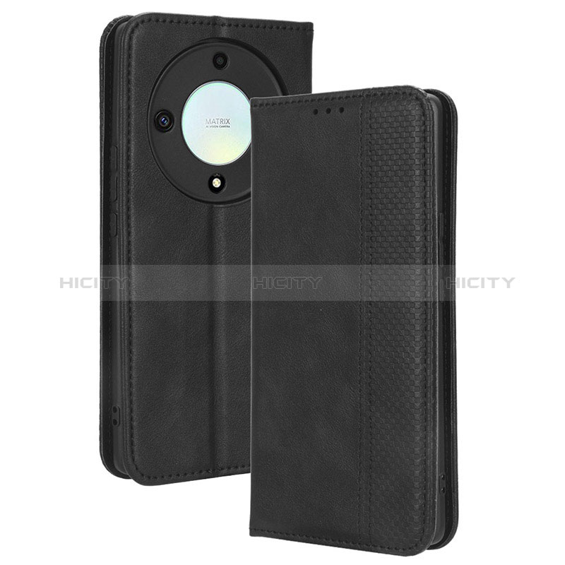 Funda de Cuero Cartera con Soporte Carcasa BY4 para Huawei Honor Magic5 Lite 5G Negro