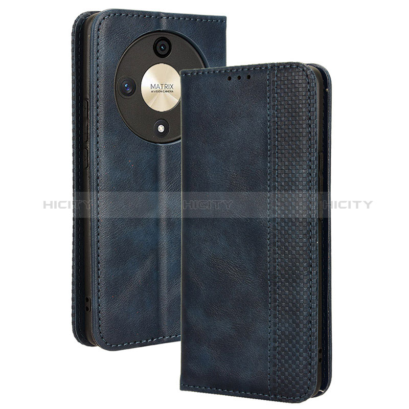 Funda de Cuero Cartera con Soporte Carcasa BY4 para Huawei Honor Magic6 Lite 5G Azul