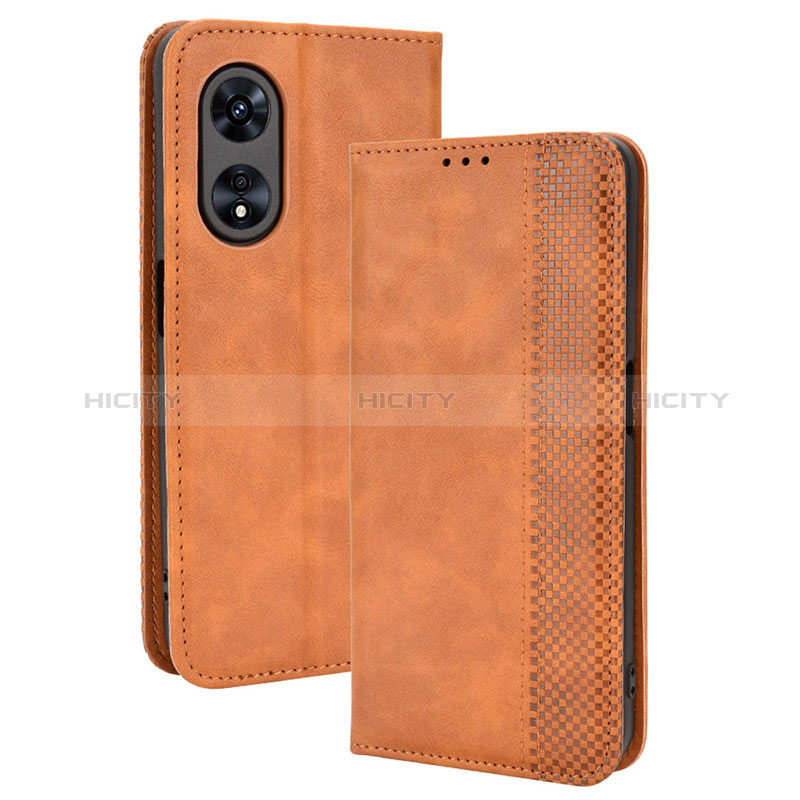 Funda de Cuero Cartera con Soporte Carcasa BY4 para Huawei Honor X5 Plus Marron