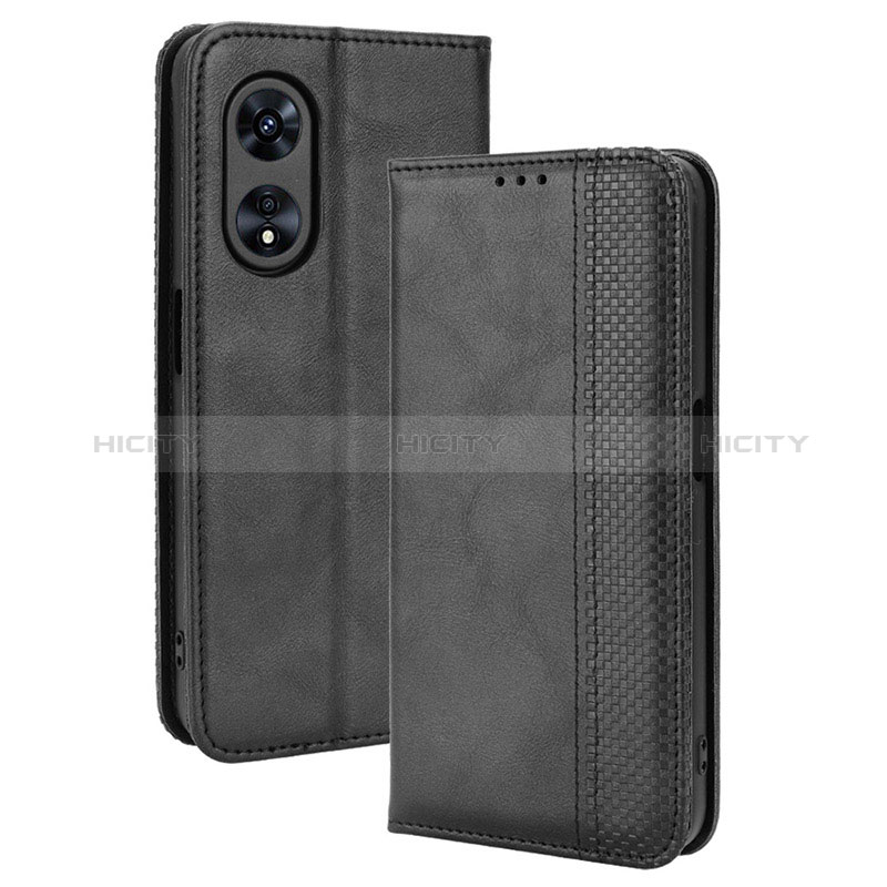 Funda de Cuero Cartera con Soporte Carcasa BY4 para Huawei Honor X5 Plus Negro