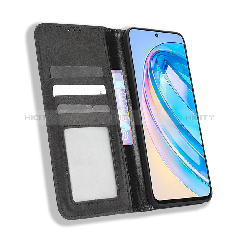 Funda de Cuero Cartera con Soporte Carcasa BY4 para Huawei Honor X8a 4G