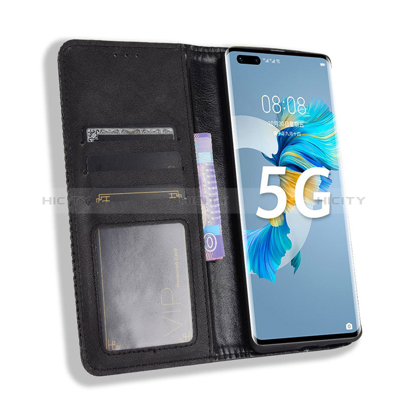 Funda de Cuero Cartera con Soporte Carcasa BY4 para Huawei Mate 40 Pro+ Plus