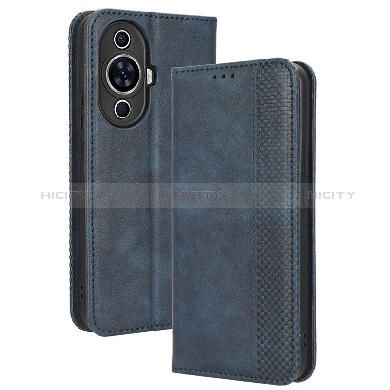 Funda de Cuero Cartera con Soporte Carcasa BY4 para Huawei Nova 11 Ultra Azul