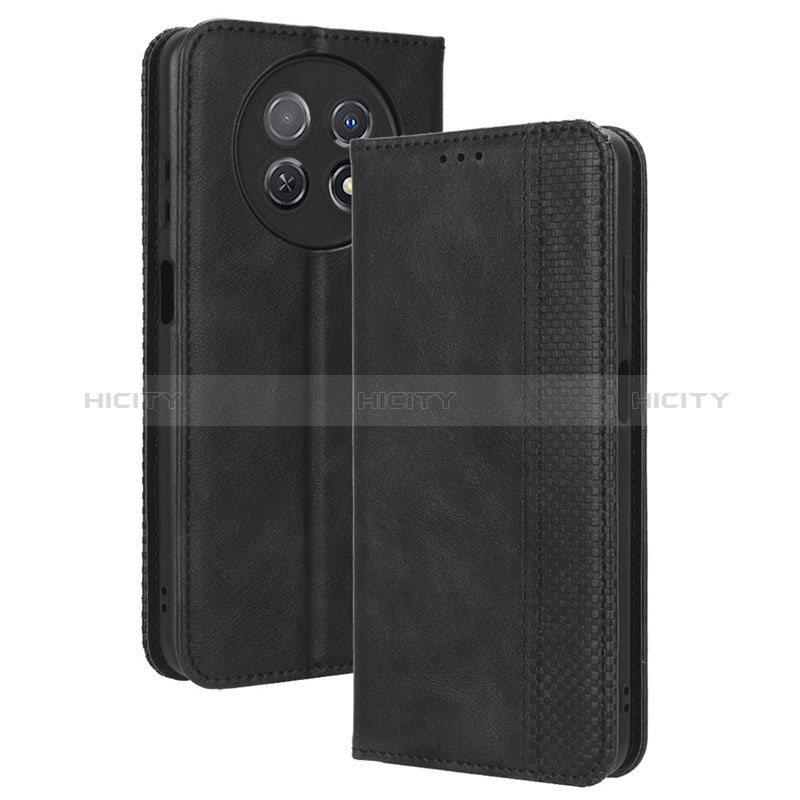 Funda de Cuero Cartera con Soporte Carcasa BY4 para Huawei Nova Y91 Negro