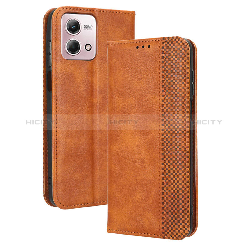 Funda de Cuero Cartera con Soporte Carcasa BY4 para Motorola Moto G Stylus (2023) 4G Marron