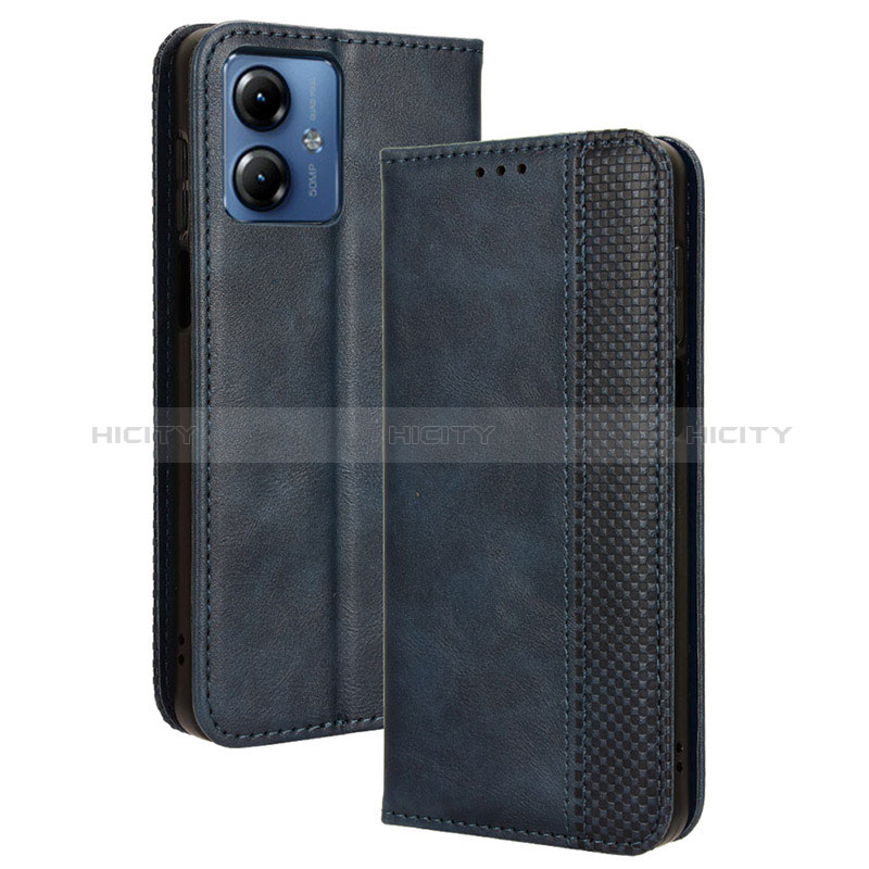 Funda de Cuero Cartera con Soporte Carcasa BY4 para Motorola Moto G14